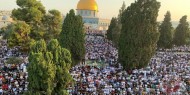 100 ألف مصل يؤدون صلاة عيد الأضحى بالمسجد الأقصى
