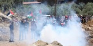 الاحتلال يقمع مسيرة بيت دجن شرق نابلس
