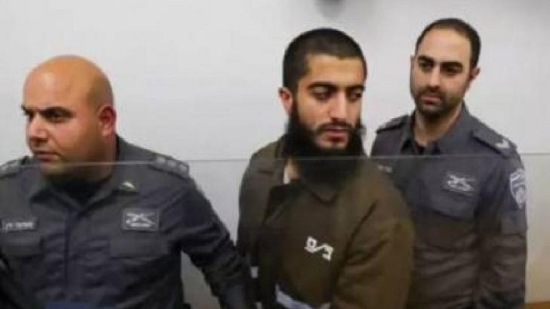 الأسير إسلام فروخ خلال جلسة محاكمته قبل أيام- صورة من الانترنت